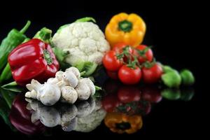 Healthy Fresh Mix of Raw Vegetable Composition photo