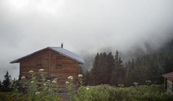 casa de la meseta, vista de la casa de madera, casa de madera alanda de madera foto