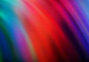 Dark Multicolor, Rainbow vector background with curved circles.