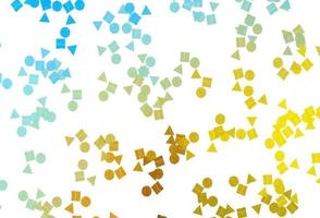 Light Blue, Yellow vector pattern in polygonal style with circles.