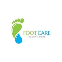 Foot care logo design template vector