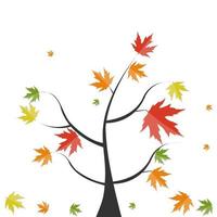 Shiny Autumn Natural Tree vector