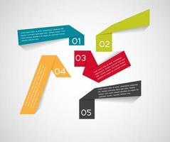 Plantillas de origami infográficas para empresas. vector