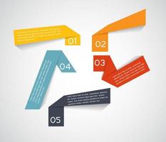 Infographic Origami Templates for Business vector