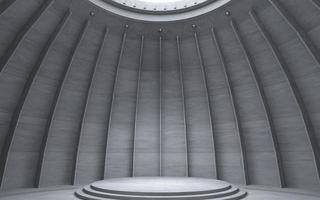 Futuristic interior of a reactor or bunker photo