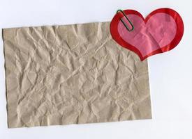 Cardboard and Heart Shape Sticker photo