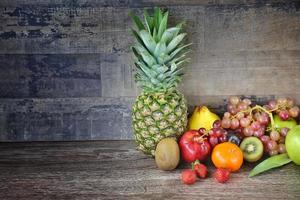 Mix of Vegetarian Organic Food Fruits photo