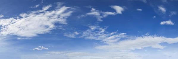 Vibrant color panoramic sky with cloud on a sunny day. photo