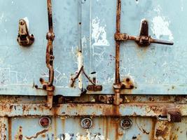 Blue grunge metal plate texture. photo