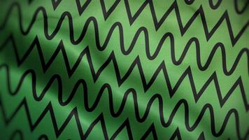 Green Flag with Abstract Wavy Pattern Background video