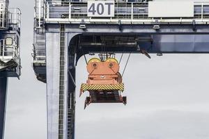 Giant Quay Crane on the port yard photo