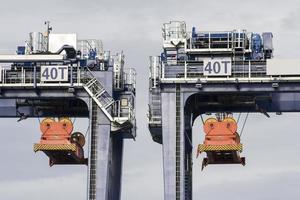 Giant Quay Crane on the port yard photo