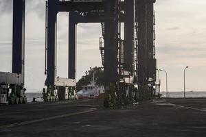 Giant Quay Crane on the port yard