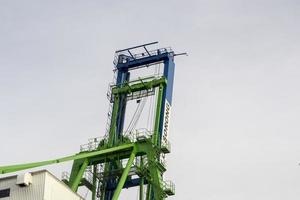 Sorong, West Papua, Indonesia, May 31, 2021 - Giant Gantry Crane in a port yard