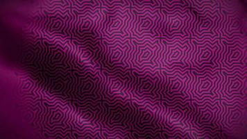Abstract Fuchsia and Black Patterns Over a Flag video