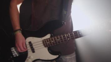 Guitar in heavy metal rock band video