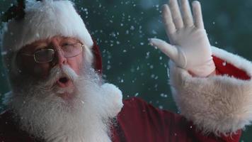 Kerstman zwaaien in slow motion, phantom flex 4k video