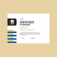 Certificate template awards diploma background vector