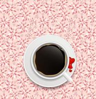 coffee invitation background vector illustration