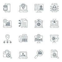 Business and Finance Line icons vector