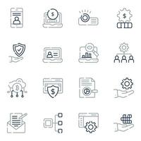 Business and Finance Line icons vector