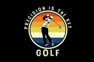 Golf precision silhouette design vector
