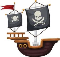 un barco pirata vector