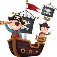 vector de barco pirata