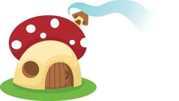 Mushroom house vector