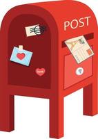 red post box vector