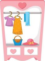 Wardrobe for cloths vector