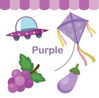 Illustration of isolated color purple group vector