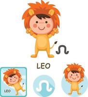 leo vector collection. zodiac signs