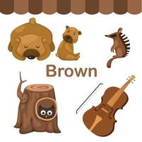 Illustration of isolated color brown group vector