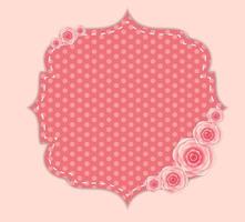 Cute Frame with Rose Flowers Vector Illustration