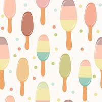 Retro Ice Cream Seamless Pattern Background. Vector Illustration