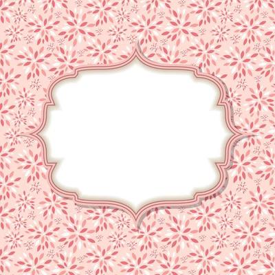 Cute Pink Frame Vector Illustration