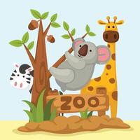 vector de zoológico de animales