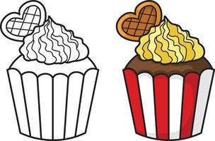 two cupcake vector