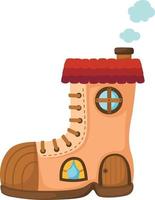 shoe house vector