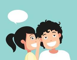 Speaking and listening, hearing and whisper, vector