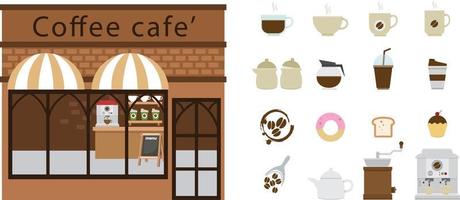 restaurante de café y vector de icono de café