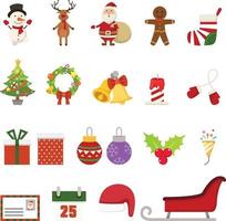 Christmas icons illustration vector