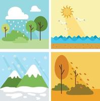 Four season background,vector vector