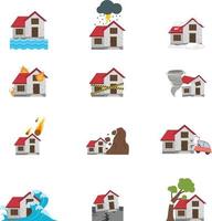 Illustration of natural disaster icon vector