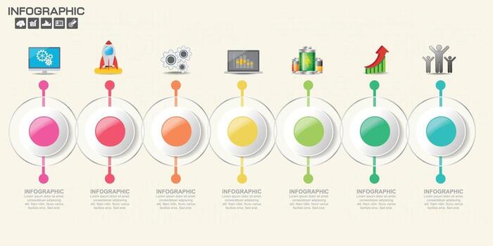 Infographic design vector and  icons can be used for workflow.