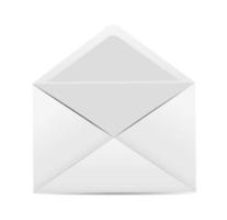 White Envelope Icon Vector Illustration