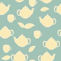 Tea Seamless Pattern Background Vector Illustration