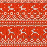 knitted reindeer pattern vector