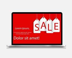 Sale Banner with Place for Your Text. Vector Illustration